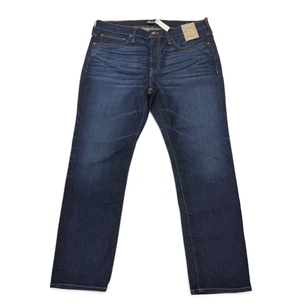 Madewell Slim Fit Jeans Mens 36 x3 0 Dark Wash Indigo Straight Leg J9526 NWT